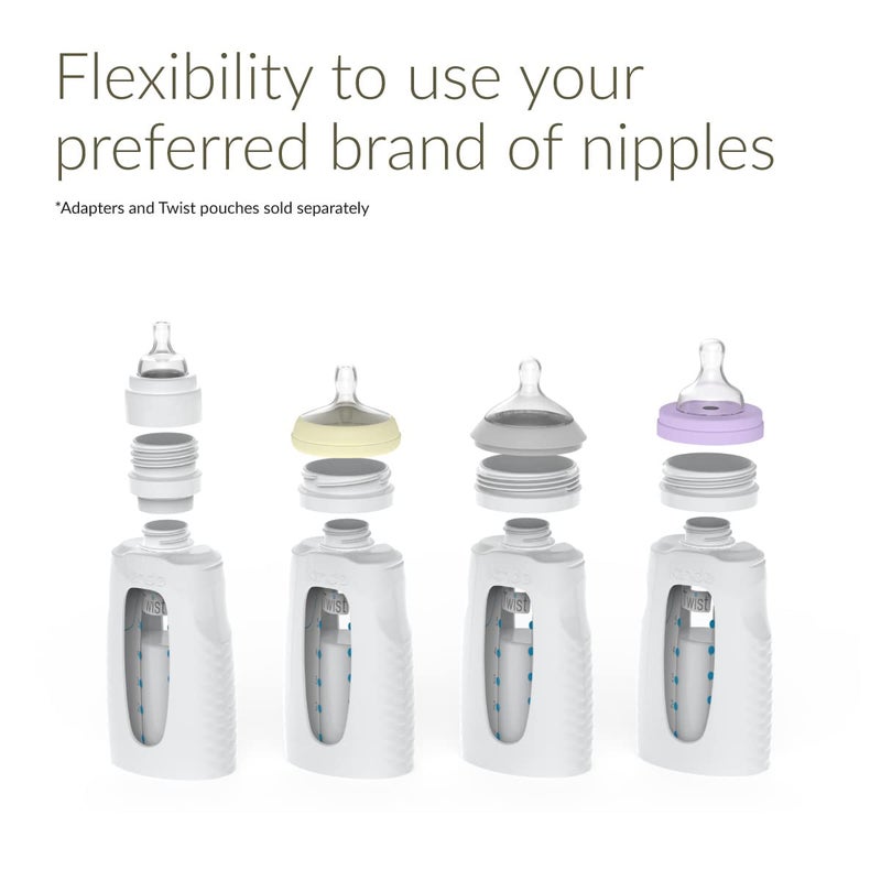 Kiinde Twist Squeeze Natural Baby Breast Milk Feeding Bottle with Nipples and Case (2 Pack) - Image 5
